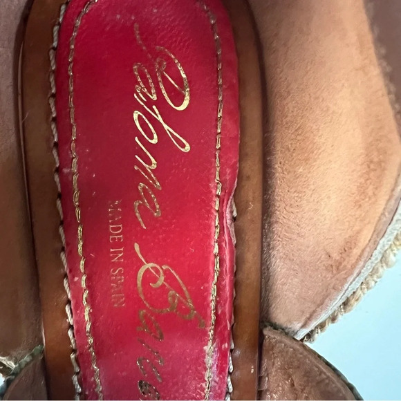 Paloma Barcelo Snakeskin 4” Funky Shape Espadrille‎ Wedge Strap Sandals size 10 - Picture 13 of 16